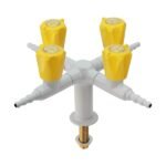 Gas tap 4 ways (pressing type)